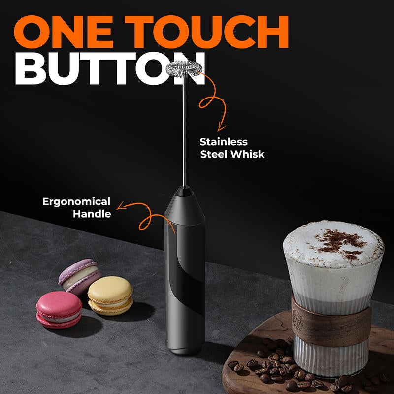 EZBASICS Powerful Milk Frother Handheld Foam Maker for Latte, Coffee