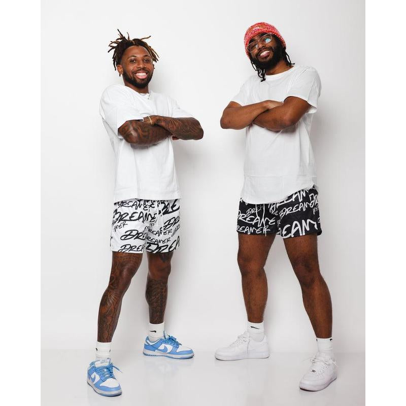 Elevate Your Game with Our Dreamer Mesh Shorts in Black and White