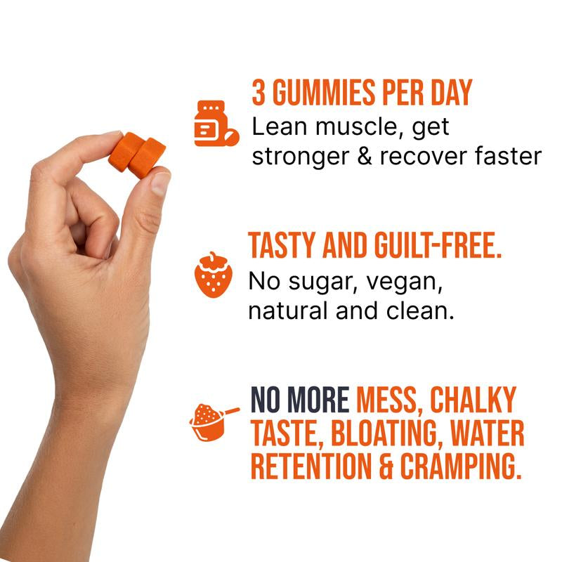 Creatine HCL Gummies Ecowise - High-Quality Creatine, Fitness Supplement, Vegan, Plant-Based, Delicious & Convenient Creatine Gummy