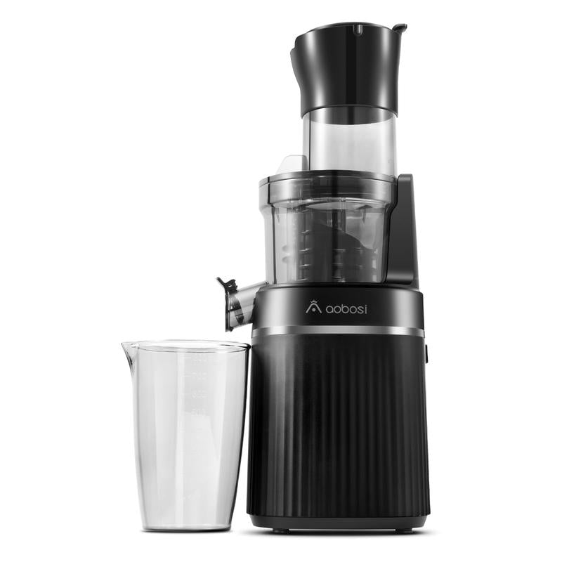 Masticating Juicer Machine with Large Feed Chute for Juice & Ice Cream, Powerful Slow Juicer for Vegetable and Fruit, Easy Clean Self Feeding (White)